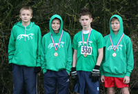 Our bronze medallists pose for the camera - a pleasing reward for their efforts.