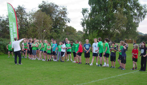 Gareth Smith, our chairman, organising the young athletes before the start of their race at King Alfred's Field, Wantage on Thursday, 9 September 2010. Gareth Smith, our chairman, organising the young athletes before the start of their race at King Alfred's Field, Wantage on Thursday, 9 September 2010.